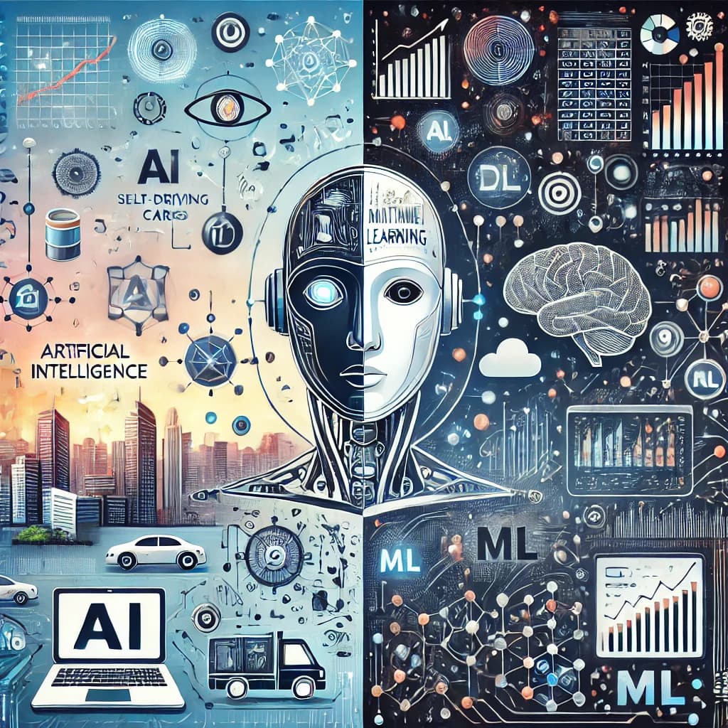 diff between artificial intelligence and machine learning