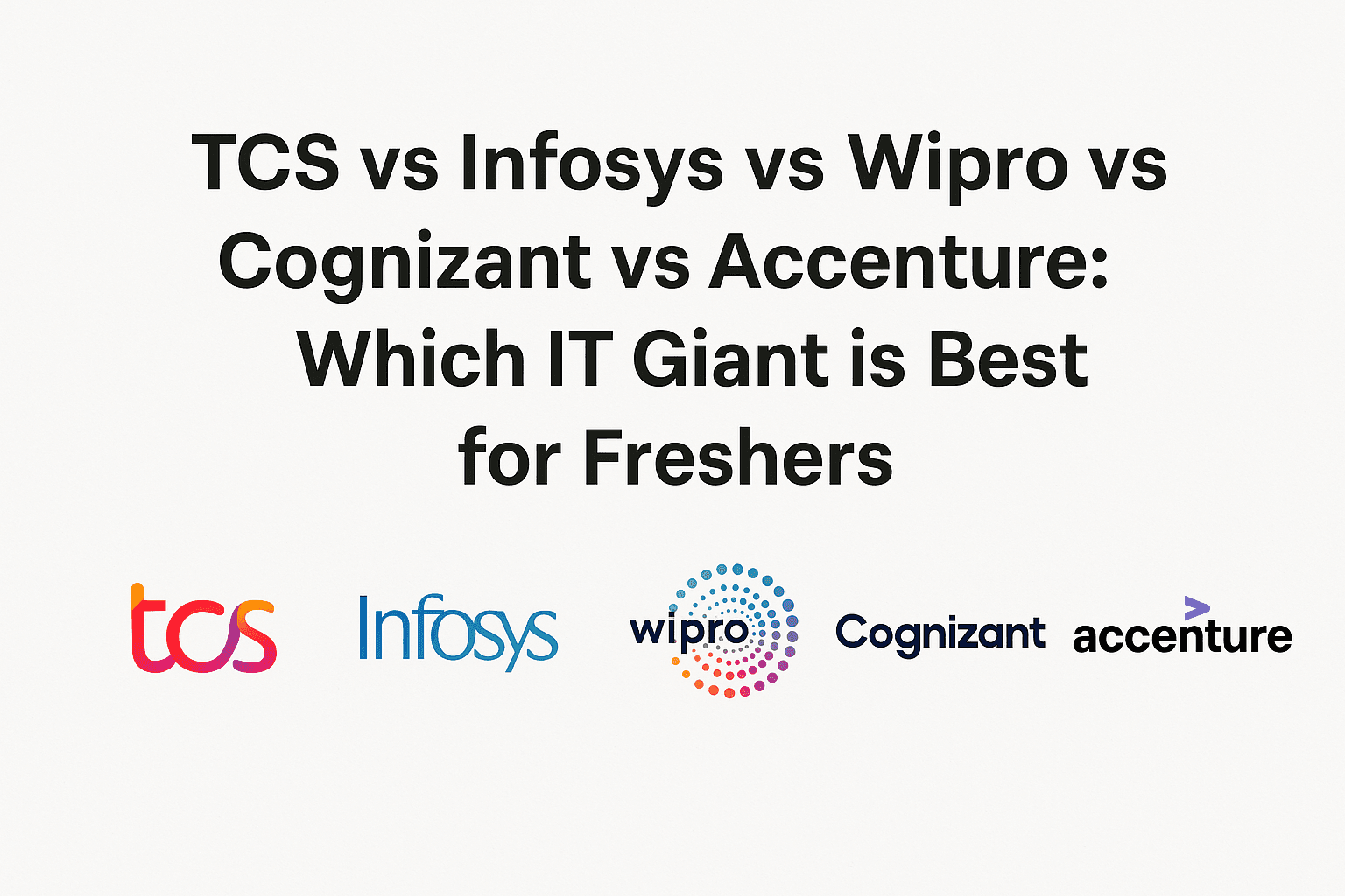 TCS vs Infosys vs Wipro vs Cognizant vs Accenture: Which IT Giant is Best for Freshers