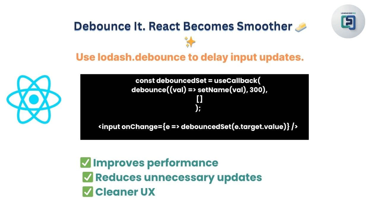 🚀 How to Handle Laggy Input in React: Debounce, useEffect, and Beyond